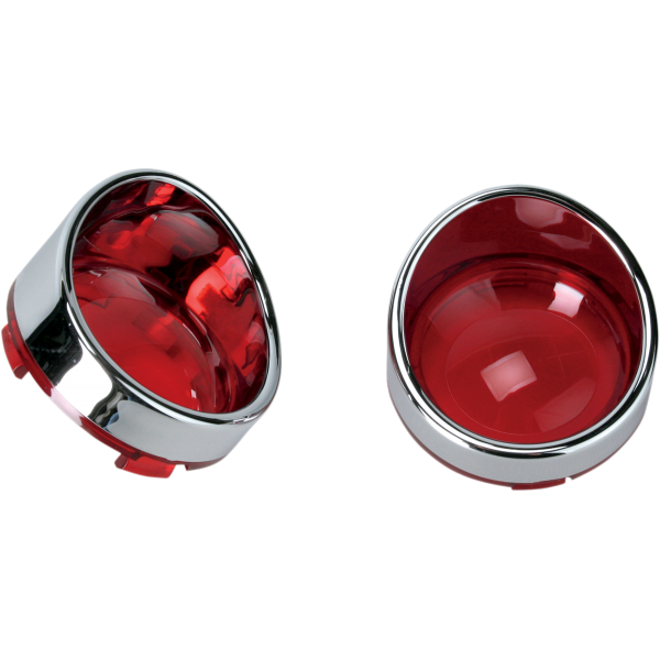 DRAG SPECIALTIES Visor-Style Bezels and Lenses for Deuce-Style Turn Signals