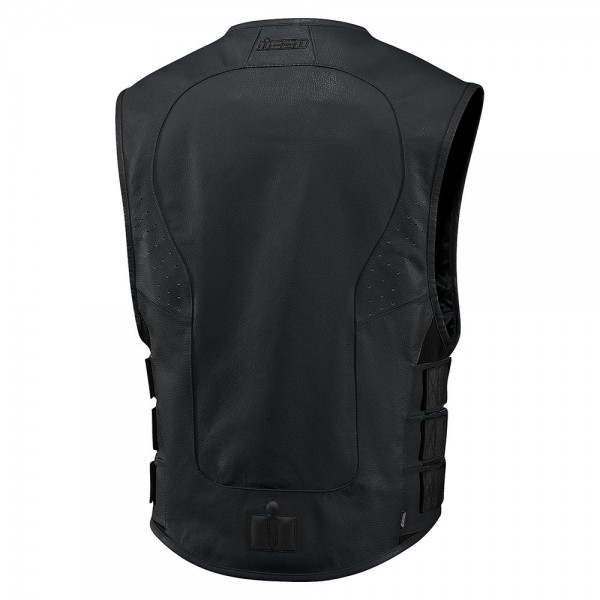 ICON Regulator D3O Leather Motorcycle Vest
