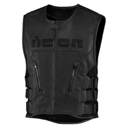 ICON Regulator D3O Leather Motorcycle Vest