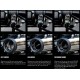 KESSTECH FL-Double Slip-ons Black for Harley Davidson Touring M8 107, Billet Round End Cap