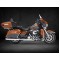 KESSTECH FL-Double Slip-ons Chrome for Harley Davidson Touring TC 103", Billet Round End Cap