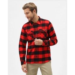 DICKIES New Sacramento Flannel Shirt, Red