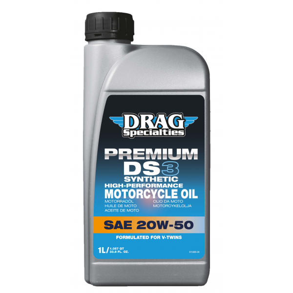 DRAG SPECIALTIES Premium DS3 Synthetic High Performance Motorcycle Oil SAE 20W-50