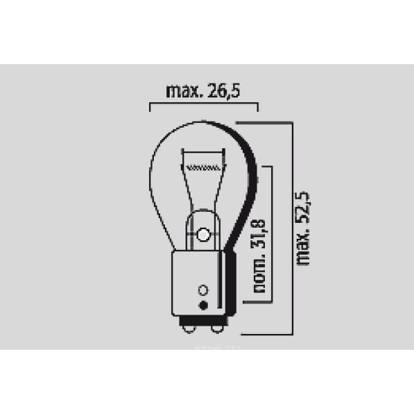 FLOSSER Turn Signal Bulb, BAY15d (1157), Dual Filament, Amber